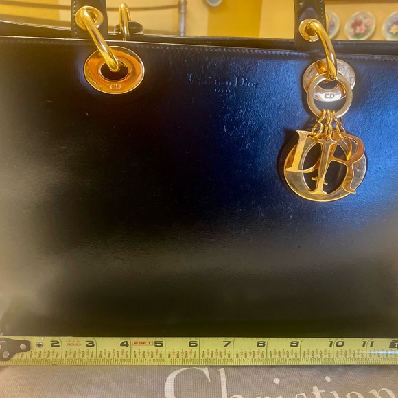 AUTHENTIC CHRISTIAN DIOR “LADY DIOR BAG” LARGE - Picture 9 of 14